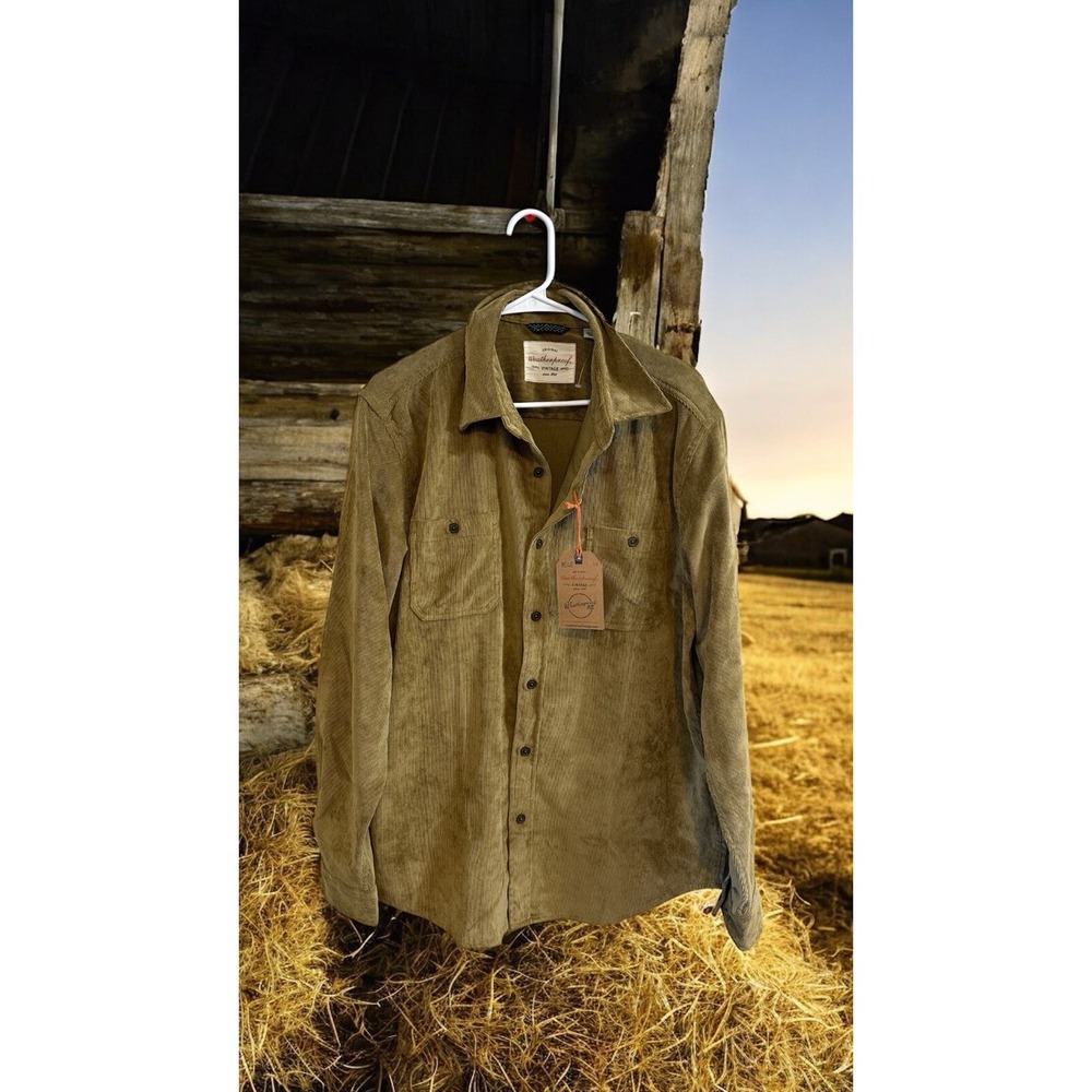 Weatherproof Vintage Button Up‎ Western Cowboy Polyester Curdoray stlye Msrp $75
